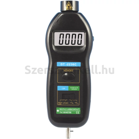 HOLDPEAK 2236C Digitális mechanikai és lézeres optikai fordulatszám mérő, 0.5-99999RPM