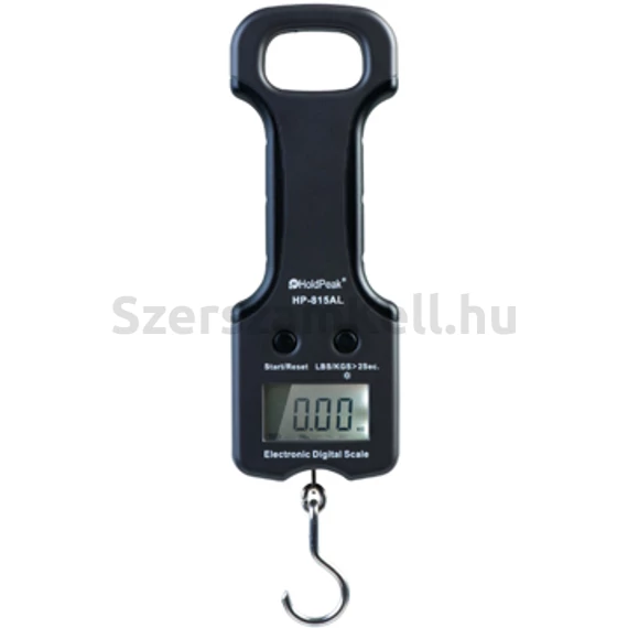 HOLDPEAK 815AL Digitális kézi mérleg, 0-25kg, kijelzés KG/LB mértékegységekben, mérőszalag