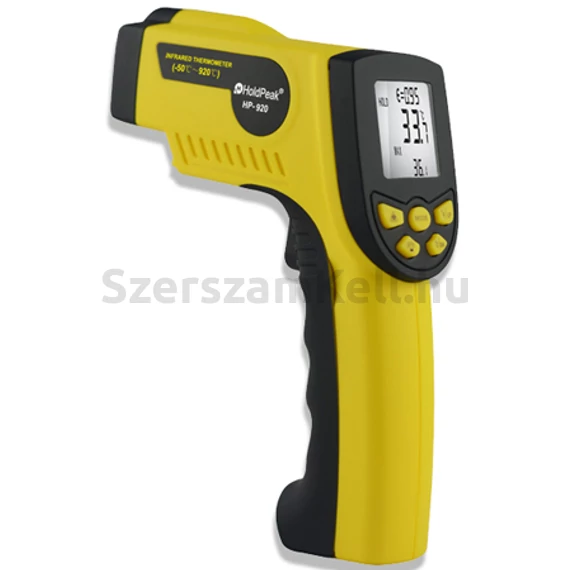 HOLDPEAK 920 Infravörös hőmérsékletmérő, -50°C/+920°C, kijelzés C°-ban és F°-ban