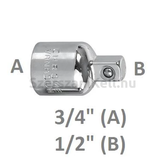 Jonnesway dugókulcs adapter, átalakító 3/4&quot;-1/2&quot;