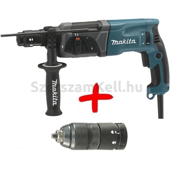 Makita HR2470T fúró- vésőkalapács SDS-Plus (+Tokmány) 780W 2,4J 
