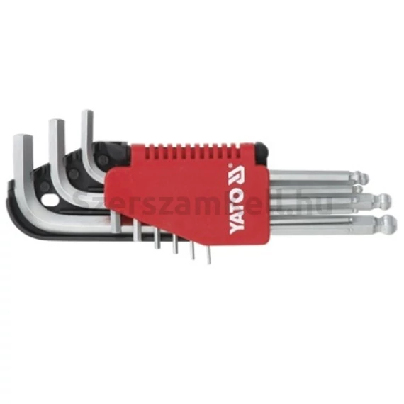 Yato imbuszkulcs készlet gömbvégű hosszú, 1.5-10mm, 9db-os 