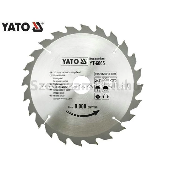 Yato Körfűrészlap (Vídialapkás) 205x18mm / 24fog / YT-6066
