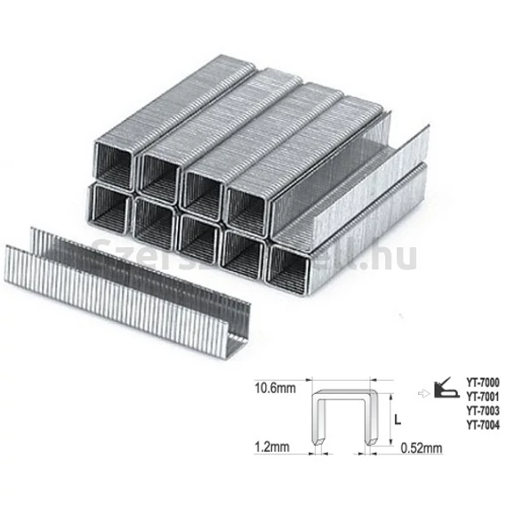 Yato tűzőkapocs 10,6mm / 1000db / 12mm / YT-7025