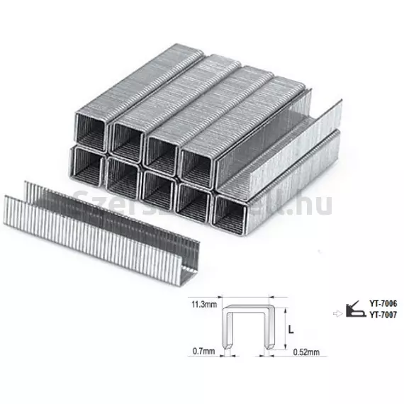 Yato tűzőkapocs 11,3mm / 1000db / 10mm / YT-7053