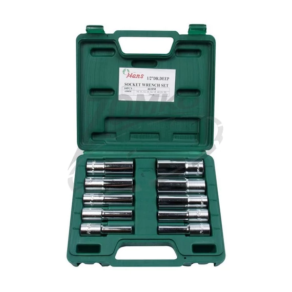 HANS 1/2˝ hosszú dugókulcsfej készlet 10r. 10-24x76mm 4610MB