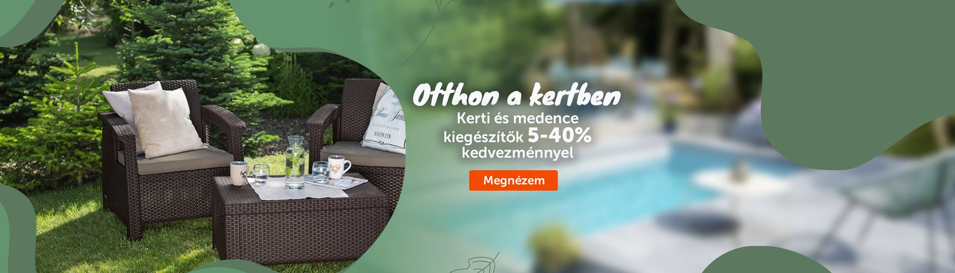Kert és medence